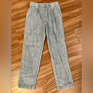 Carter's Girls Size 10 Pleated Denim Jeans in Light Blue